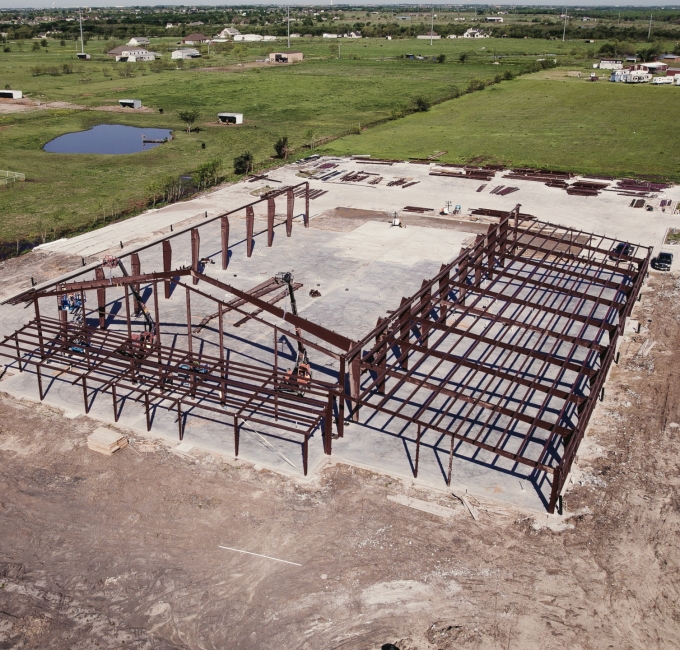 Framing and foundation work at Providence Academy